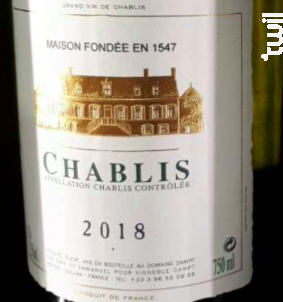 Chablis - Vignoble DAMPT Frères - 2018 - Blanc