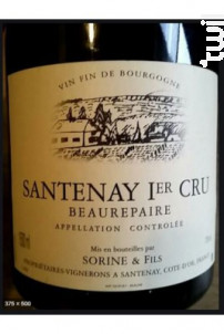 Santenay 1er Cru Beaurepaire - Domaine Sorine et Fils - 2021 - Rouge