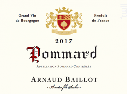 Pommard Vieilles Vignes - Domaine Arnaud Baillot - 2017 - Rouge