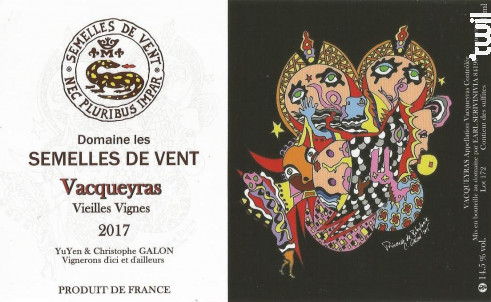 Vacqueyras Vieilles Vignes - DOMAINE LES SEMELLES DE VENT - 2017 - Rouge