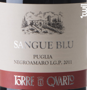 IGT Puglia Negroamaro Sangue Blu - Torre Quarto - 2015 - Rouge