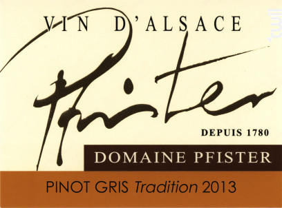 Pinot Gris Tradition - Domaine PFISTER - 2021 - Blanc