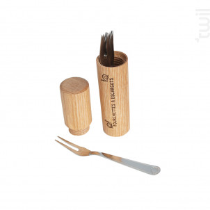 Fourreau Avec 6 Fourchettes À Escargots - roger orfèvre -  - 