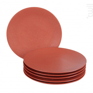 Assiette Plate Vésuvio Terra 27 Cm lot De 6 - table passion -  - 
