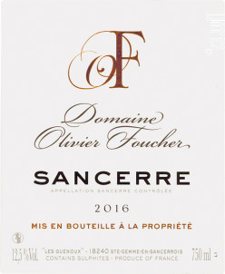 Sancerre - Domaine Olivier Foucher - 2017 - Blanc