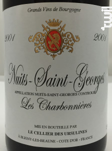 Nuits-Saint-Georges Les Charbonnières - Cellier des Ursulines - 2001 - Rouge