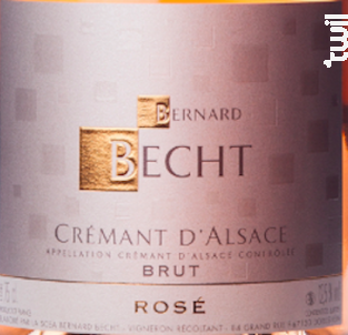 Crémant Rosé - Domaine Bernard Becht - Non millésimé - Effervescent