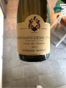 MOREY SAINT DENIS CUVEE DES ALOUETTES - Domaine Ponsot - 2020 - Rouge