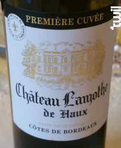 Première Cuvée - Château Lamothe de Haux - 2018 - Rouge
