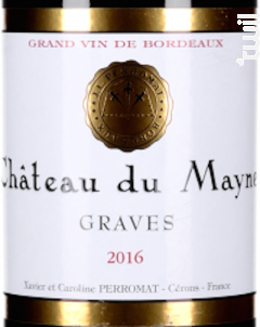 Château Du Mayne - Château Cérons – Château Du Mayne - 2017 - Rouge