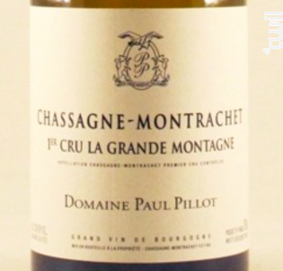 Chassagne-Montrachet Premier Cru La Grande Montagne - Domaine Paul Pillot - 2018 - Blanc
