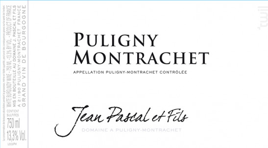 Puligny Montrachet - PASCAL Joseph - 2016 - Blanc