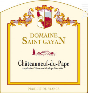 Châteauneuf-du-Pape - Domaine Saint Gayan - 2015 - Rouge