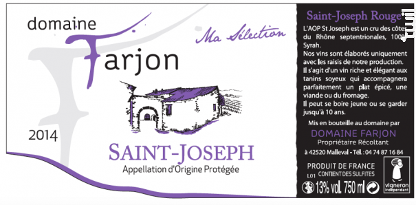 Ma Sélection - Domaine Farjon - 2015 - Rouge