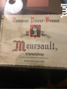Meursault  Chevalières - Domaine Prieur Brunet - 2015 - Blanc