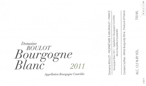 Bourgogne Blanc - Domaine Roulot - 2016 - Blanc