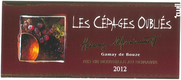 Les Cépages Oubliés Gamay de Bouze - Henry Marionnet - Domaine de La Charmoise - 2012 - Rouge