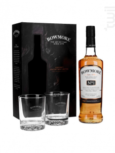 Whisky Bowmore N°1 - Coffret 2 Verres - Bowmore - Non millésimé - 