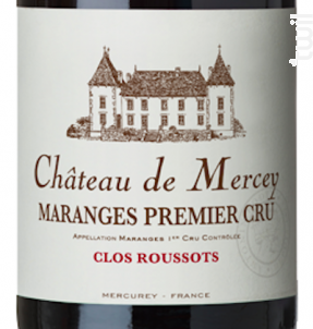 Maranges Château de Mercey Premier Cru Les Clos Roussots - Antonin Rodet - 2020 - Rouge