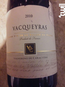 Vacqueyras - Vignerons de Caractère - 2011 - Rouge