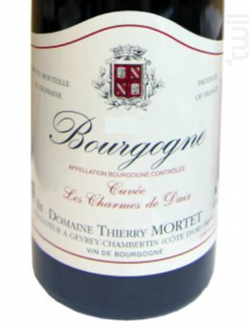 Bourgogne Pinot Noir Les Charmes de Daix - Domaine Thierry Mortet - 2016 - Rouge