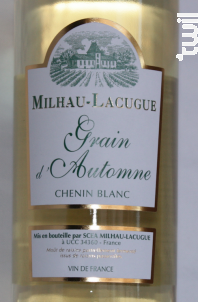 Grain d'Automne Chenin Blanc - Château Milhau Lacugue - 2010 - Blanc