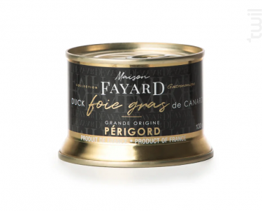 Bloc de FOIE GRAS de Canard GRANDE ORIGINE PÉRIGORD en Conserve - Maison Fayard -  - 