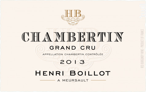 Chambertin Grand Cru - Maison Henri Boillot - 2017 - Rouge