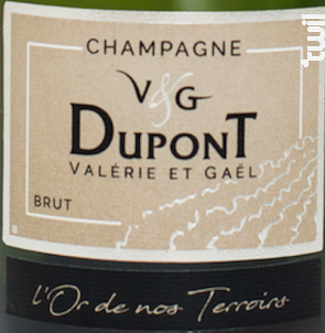 L'Or de nos terroirs - Champagne Valérie et Gaël Dupont - Non millésimé - Effervescent