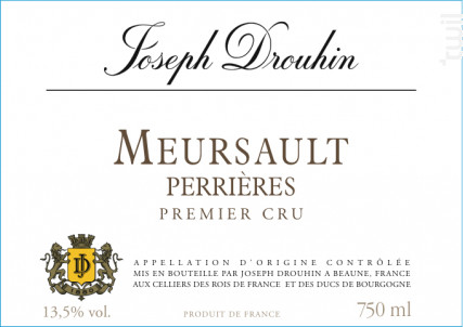 Meursault Premier Cru Perrières - Maison Joseph Drouhin - 2020 - Blanc