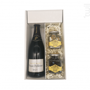 Coffret Cadeau - 1 Brut - 1 Pot De Calissons - 1 Pot D'amandes Enrobées - Champagne Veuve Pelletier & Fils - Non millésimé - Effervescent
