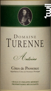Cuvée Antoine - Domaine Turenne - 2018 - Blanc