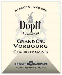 Gewurztraminer Grand Cru Vorbourg - Dopff Au Moulin - 2018 - Blanc