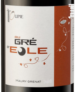 Au Gré d'Eole - Domaine La Toupie - 2016 - Rouge
