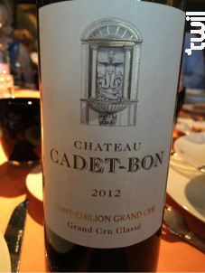 Château Cadet-Bon - Château Cadet-Bon - 2012 - Rouge