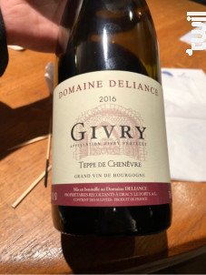 Givry Teppe de Chenêvre - Domaine Deliance - 2016 - Rouge