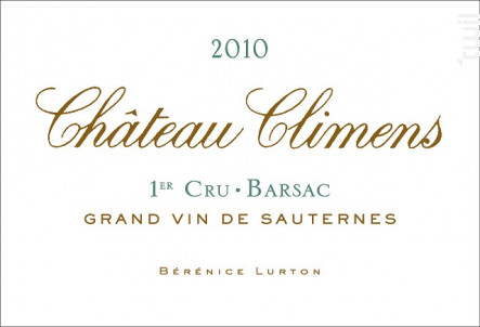Château Climens - Château Climens - 2010 - Blanc