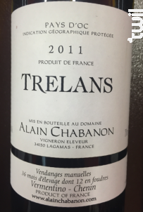 Trélans - Domaine Alain Chabanon - 2020 - Blanc