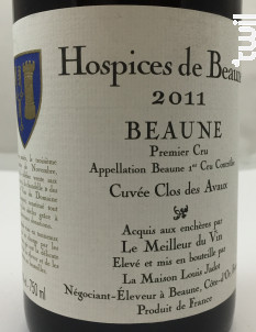 Beaune Premier Cru  Cuvée Clos des Avaux - Hospices de Beaune - 2018 - Rouge