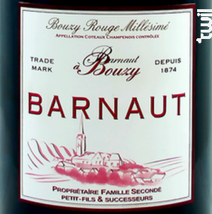 Bouzy Rouge Millésimé - Champagne Barnaut - 2004 - Rouge
