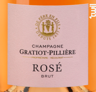 Brut rosé - Champagne Gratiot-Pillière - Non millésimé - Effervescent