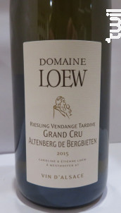 Domaine  Etienne Loew Riesling Vt Gc Altenberg De Bergbieten - Domaine Loew - 2020 - Blanc