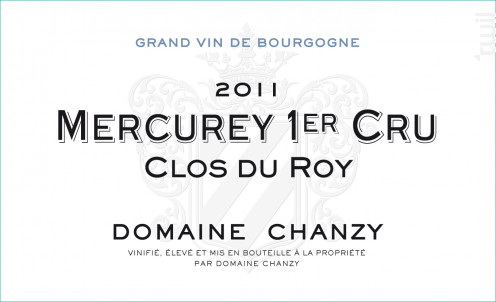 Premier Cru Clos du Roy - Maison Chanzy - 2019 - Rouge