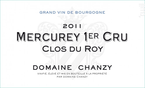 Premier Cru Clos du Roy - Maison Chanzy - 2022 - Rouge