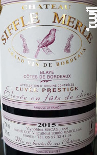 Château Siffle Merle - Cuvée Prestige - Château Siffle Merle - 2016 - Rouge