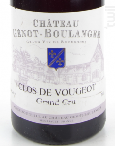 Clos de Vougeot Grand Cru - Domaine Génot-Boulanger - 2007 - Rouge