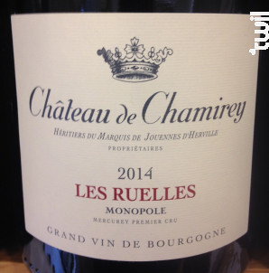 Mercurey 1 er cru Les Ruelles Monopole - Château de Chamirey - 2015 - Rouge