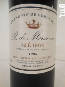 R. De Monsenac - Château Le Bourdieu Vertheuil - 1995 - Rouge