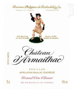 Château d'Armailhac - Domaines Baron Philippe de Rotschild - Château d'Armailhac - 2011 - Rouge