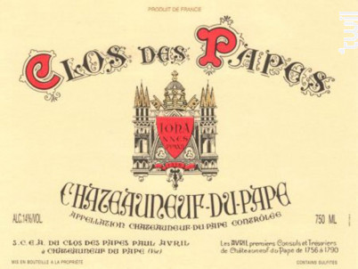 Clos Des Papes - Domaine Paul Avril - 2018 - Rouge